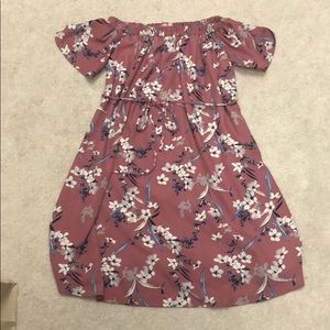 Floral off the shoulder dress